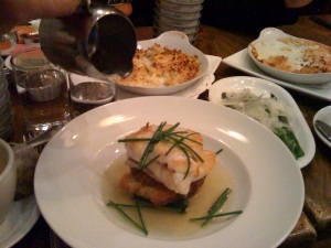 Roasted Cod in Gruyere Broth at Shorty's