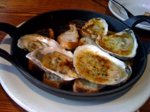 Roasted Oysters at Ditch Plains